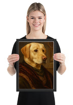 Gerahmtes Haustier-Poster mit personalisiertem KI-Porträt