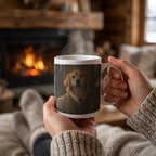 Personalisierte Haustier-Tasse im KI-Kostüm