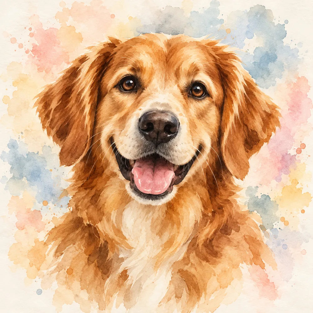Aquarell KI-Portrait Stil
